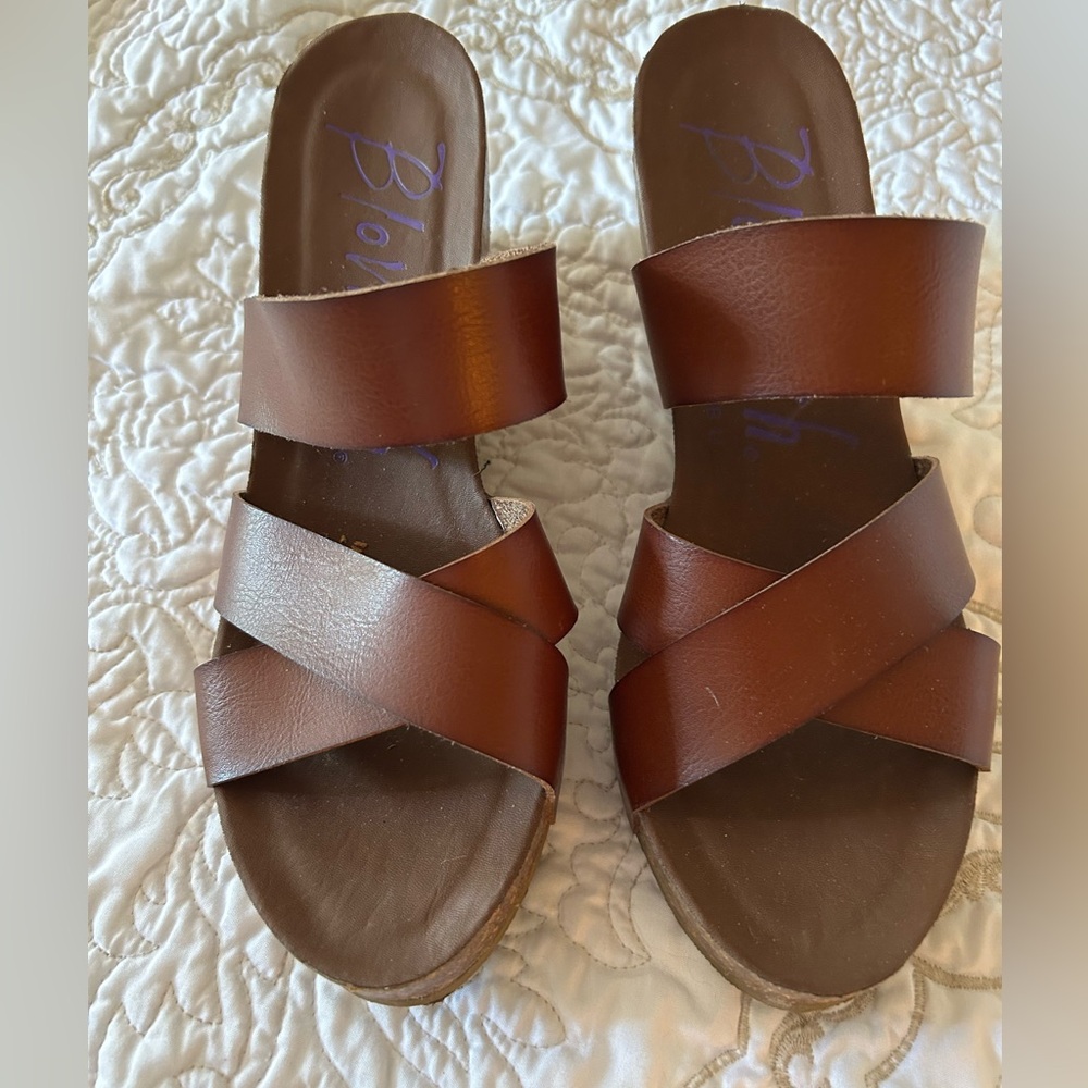 Blowfish Tan Strappy Sandals